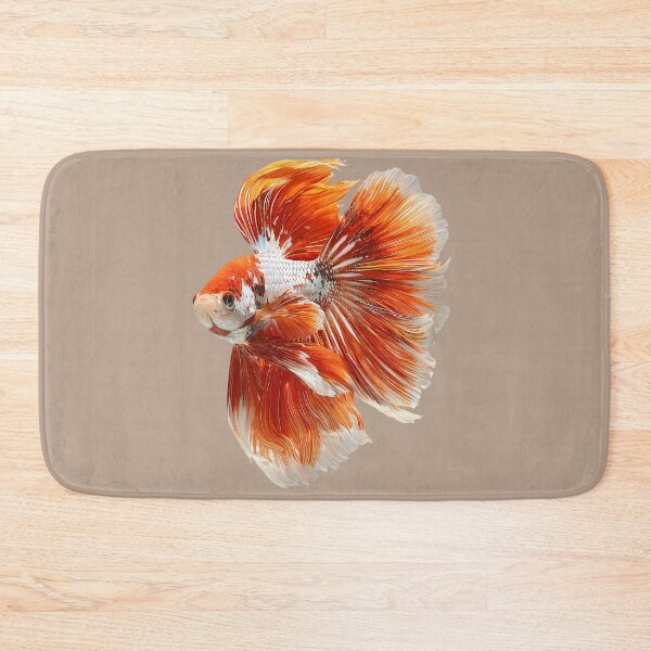 Item preview, Orange Koi Plakat Betta  Siamese Fighting Fish, Marbled Koi Halfmoon with White designed and sold by meganohm.