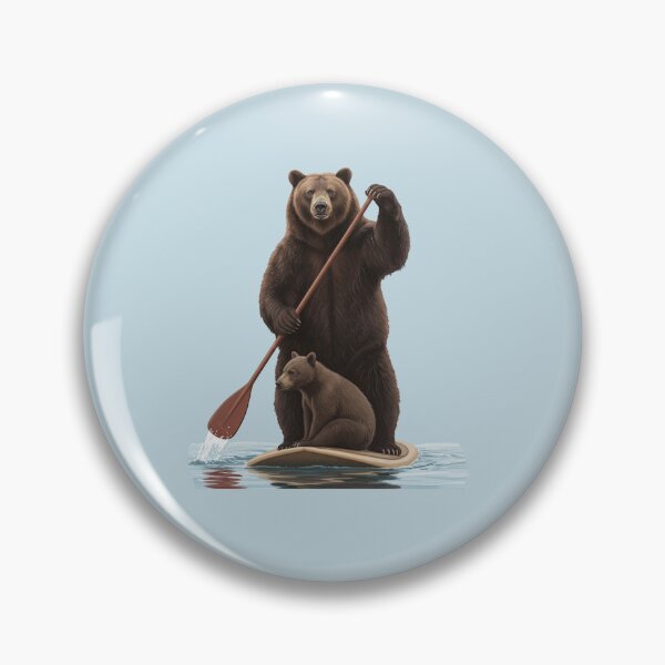 Item preview, Grizzly Bear and Cub Paddleboarding Adventure designed and sold by TeeARTHY.