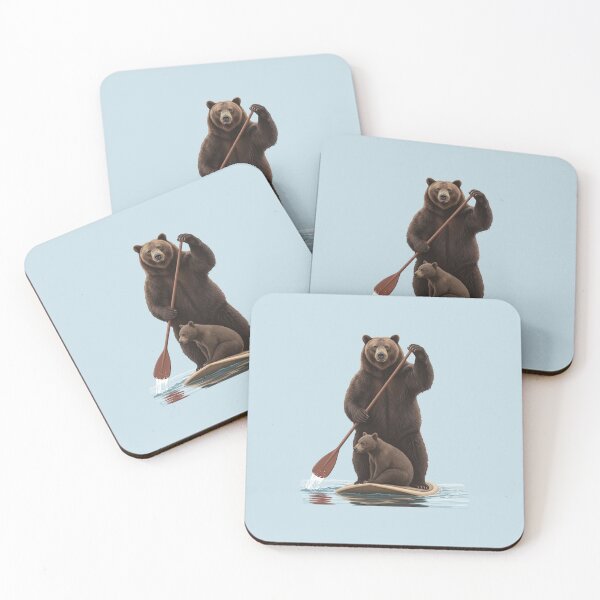 Item preview, Grizzly Bear and Cub Paddleboarding Adventure designed and sold by TeeARTHY.