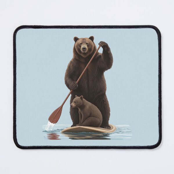 Item preview, Grizzly Bear and Cub Paddleboarding Adventure designed and sold by TeeARTHY.