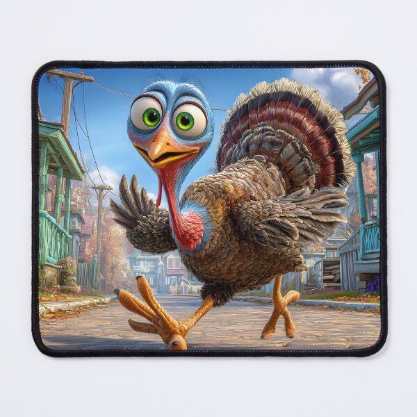 Item preview, Cheerful Turkey in a Charming Neighborhood Setting designed and sold by Artessie.