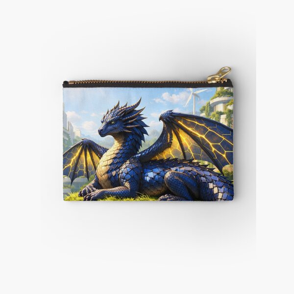 Item preview, Solarpunk Dragon Art – Photovoltaic Sun Dragon in a Terra Futura Utopian City designed and sold by EpicDragons-.