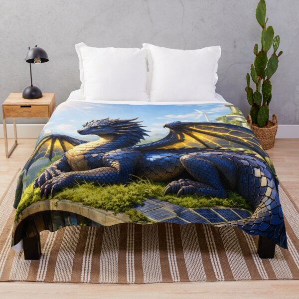 Item preview, Solarpunk Dragon Art – Photovoltaic Sun Dragon in a Terra Futura Utopian City designed and sold by EpicDragons-.