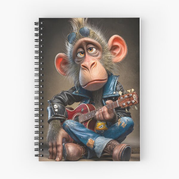 Item preview, Stylish Monkey Guitarist in Cool Ensemble designed and sold by Artessie.