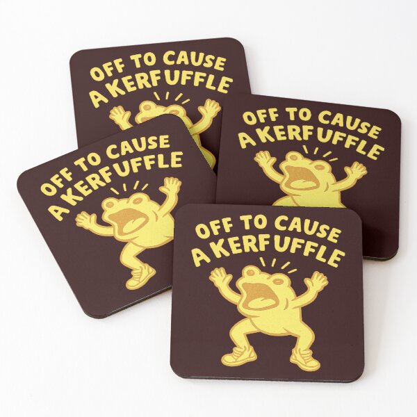 Item preview, Off to Cause a Kerfuffle,Funny Frog designed and sold by CloudyPress.