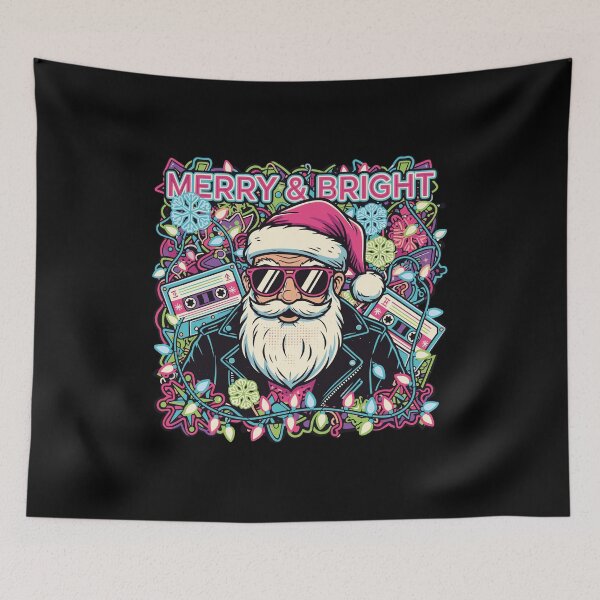 Item preview, Biker Santa Claus - Cool Retro Sunglasses Christmas designed and sold by NovaDoodle Art Studio.