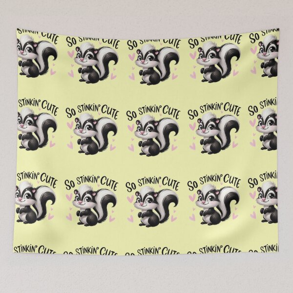 Item preview, So Stinkin Cute Skunk Art designed and sold by Mido tee art shop.