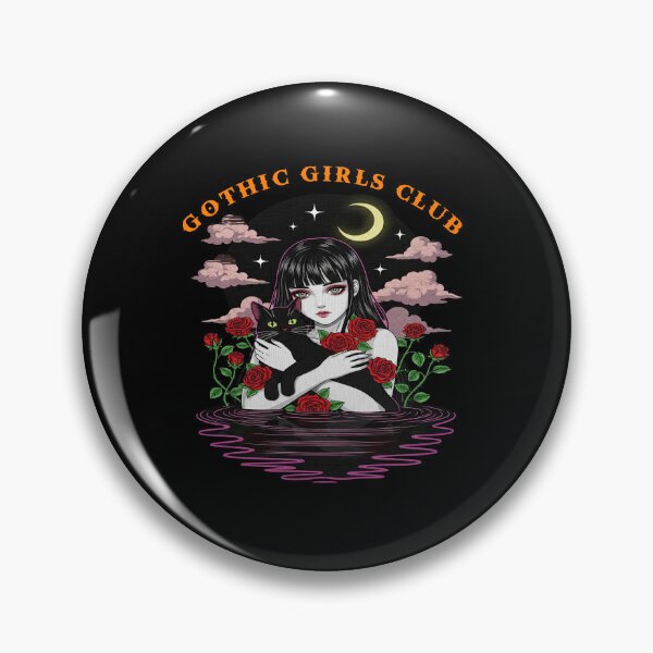 Item preview, Gothic Girls Club Witch with Black Cat and Roses designed and sold by TeeARTHY.