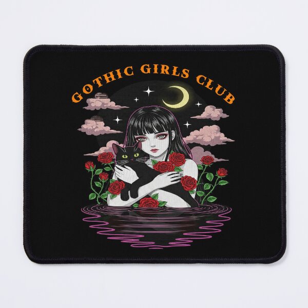 Item preview, Gothic Girls Club Witch with Black Cat and Roses designed and sold by TeeARTHY.