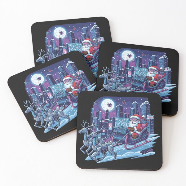 Item preview, High-Tech Santa - Robotic Reindeer Cyberpunk designed and sold by NovaDoodle Art Studio.