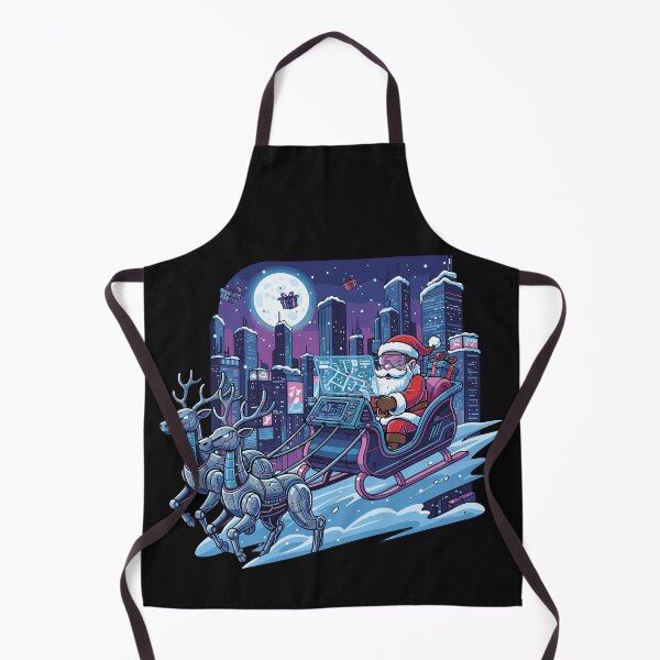 Item preview, High-Tech Santa - Robotic Reindeer Cyberpunk designed and sold by NovaDoodle Art Studio.