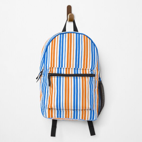 Item preview, Orange Blue Stripes On White Pattern Design designed and sold by PatternTitan.