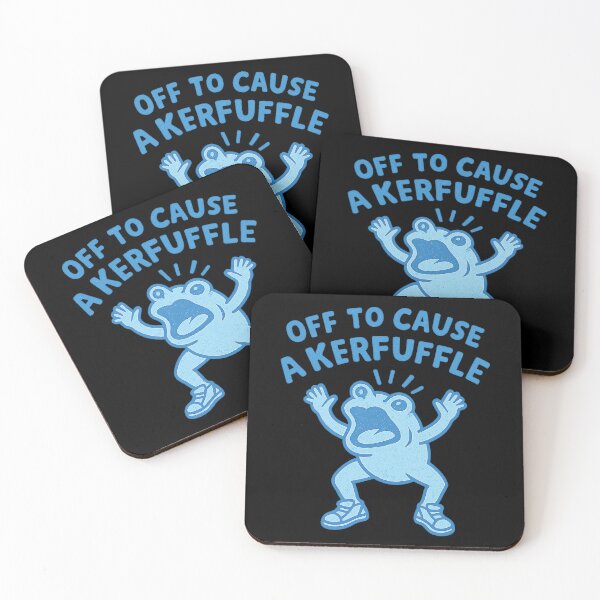 Item preview, Off to Cause a Kerfuffle,Funny Frog designed and sold by CloudyPress.