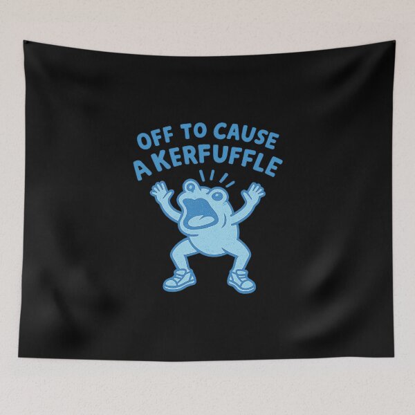 Item preview, Off to Cause a Kerfuffle,Funny Frog designed and sold by CloudyPress.