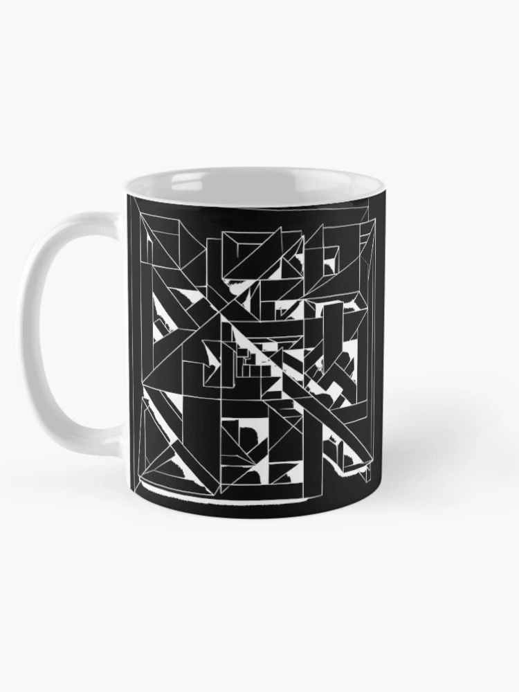 Thumbnail 5 of 6, Coffee Mug, Geometric Labyrinth Wht designed and sold by UrbanPrts.