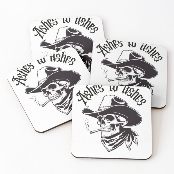 Item preview, Ashes to Ashes – Outlaw Cowboy Skull Illustration designed and sold by Carftastic.