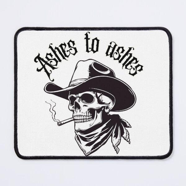 Item preview, Ashes to Ashes – Outlaw Cowboy Skull Illustration designed and sold by Carftastic.