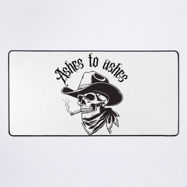 Item preview, Ashes to Ashes – Outlaw Cowboy Skull Illustration designed and sold by Carftastic.