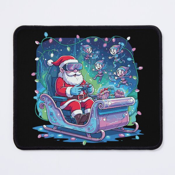 Item preview, VR Gamer Santa - Virtual Reality Christmas Gaming Elf Help designed and sold by NovaDoodle Art Studio.
