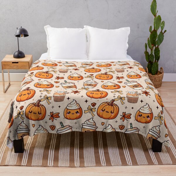Item preview, Autumn cupcakes & pumpkin pattern  designed and sold by Velvet&LaceFinds.