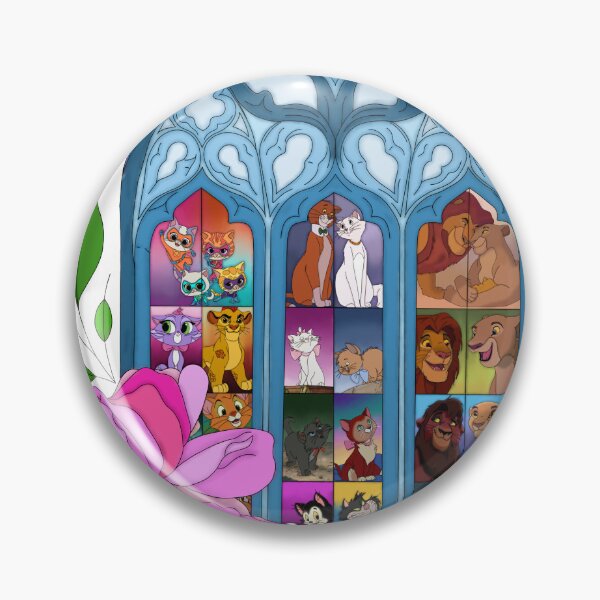 Item preview, Enchanted Stained Glass Cat Window Art with Roses designed and sold by LeeAnnaRose96.