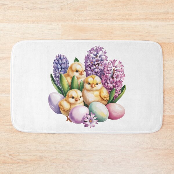 Item preview, Chicks with Easter Eggs and Flowers designed and sold by jkrphoto.