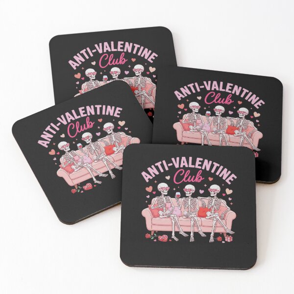 Item preview, Anti Valentine Club, Funny Skeleton Valentine’s Day Shirt Gift, Dark Humor Singles Graphic Tee for Friends designed and sold by saloui.