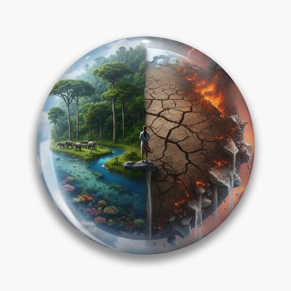 Item preview, Two futures, one decision | Conceptual art about the planet and human impact. By COLORALMY designed and sold by Coloralmy.