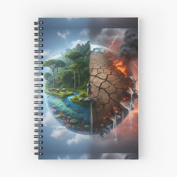 Item preview, Two futures, one decision | Conceptual art about the planet and human impact. By COLORALMY designed and sold by Coloralmy.