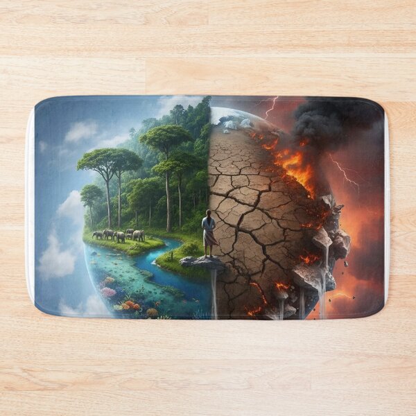 Item preview, Two futures, one decision | Conceptual art about the planet and human impact. By COLORALMY designed and sold by Coloralmy.