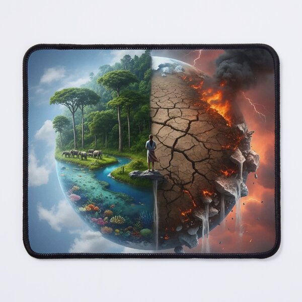Item preview, Two futures, one decision | Conceptual art about the planet and human impact. By COLORALMY designed and sold by Coloralmy.