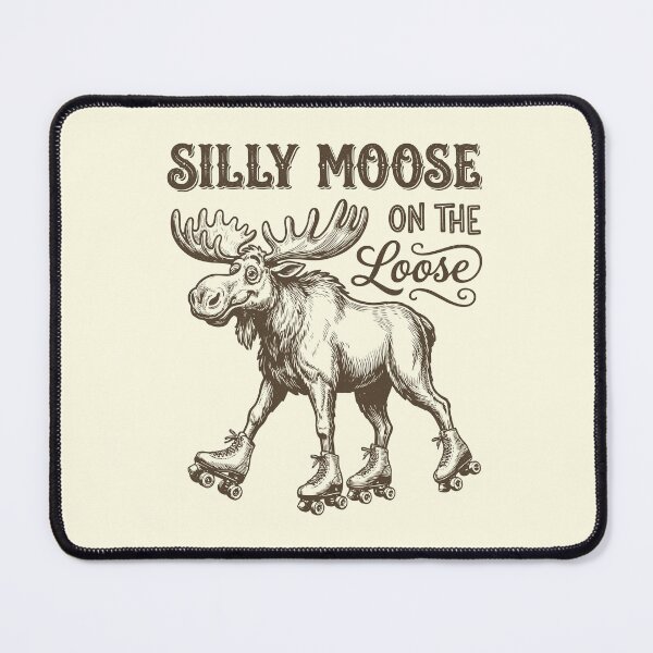 Item preview, Silly Moose On The Loose Funny Skating Retro designed and sold by Y-Vibes.