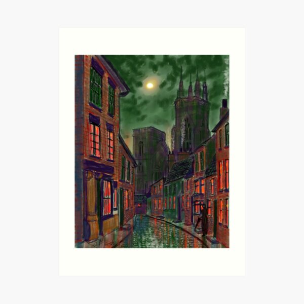 Rainy Night in Kirkgate Art Print