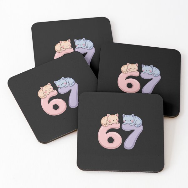 Item preview, Cute Cats on Numbers 67 designed and sold by jkrphoto.