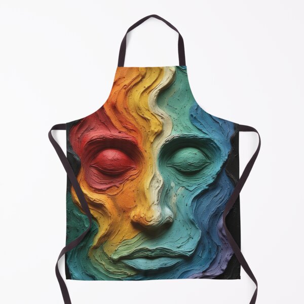 Item preview, Colorful, sculptural face with closed eyes designed and sold by Mianku | Für das Leben.