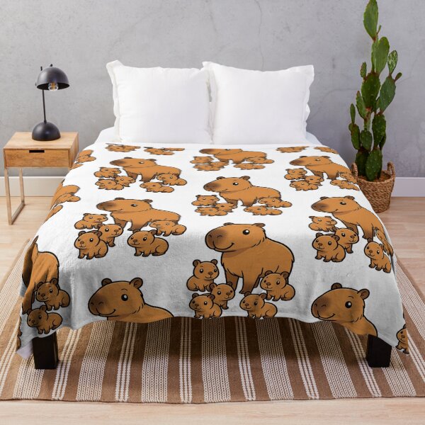 Item preview, Cute Capybara Family – Mama Capybara with Babies – Kawaii Animal Art designed and sold by so01.