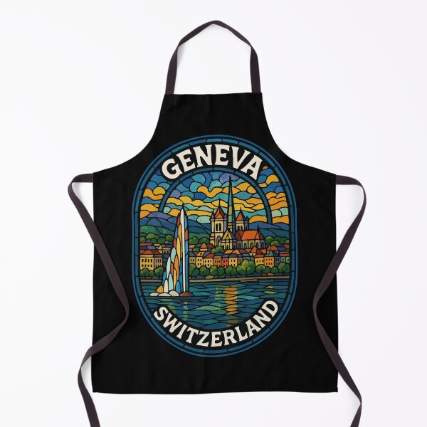 Item preview, Geneva Switzerland Stained Glass Travel designed and sold by TomFrontierArt.