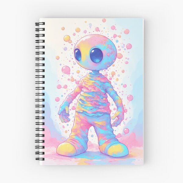 Item preview, Pastel-colored alien in a shower of soap bubbles designed and sold by Mianku | Für das Leben.