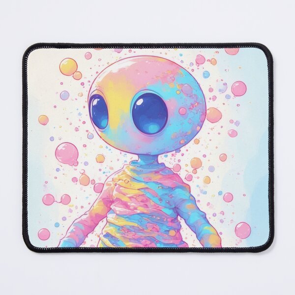 Item preview, Pastel-colored alien in a shower of soap bubbles designed and sold by Mianku | Für das Leben.