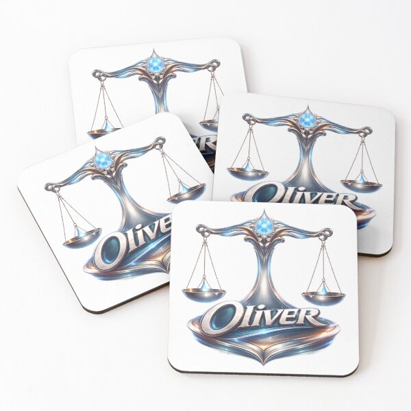 Item preview, Oliver Libra – Balance and Justice Male Name Zodiac Fantasy Art Design designed and sold by AlexLineArt.