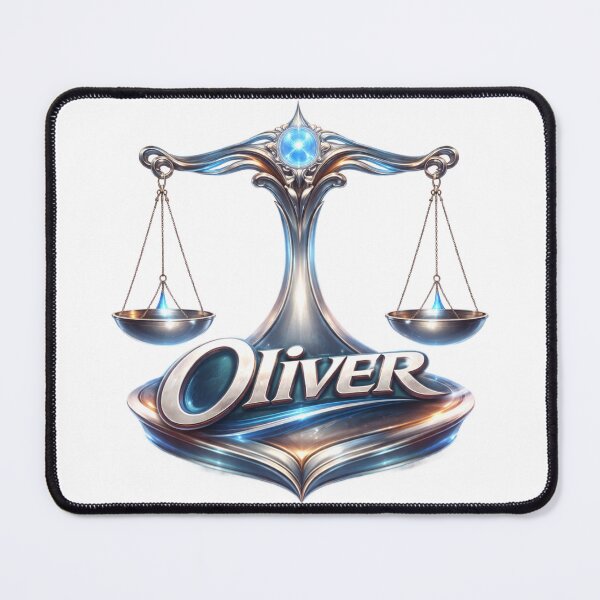 Item preview, Oliver Libra – Balance and Justice Male Name Zodiac Fantasy Art Design designed and sold by AlexLineArt.