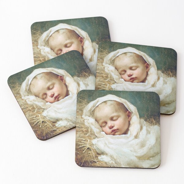 Item preview, The Christ Child Resting in the Silence of the Manger designed and sold by SanctifiedSouls.