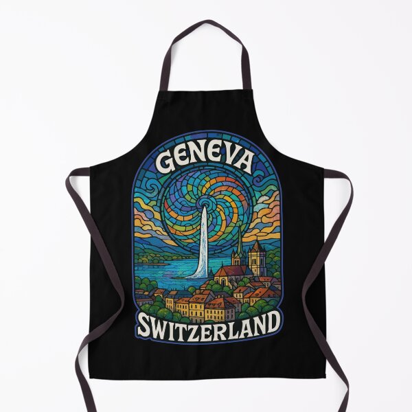 Item preview, Geneva Cityscape Switzerland Stained Glass designed and sold by TomFrontierArt.