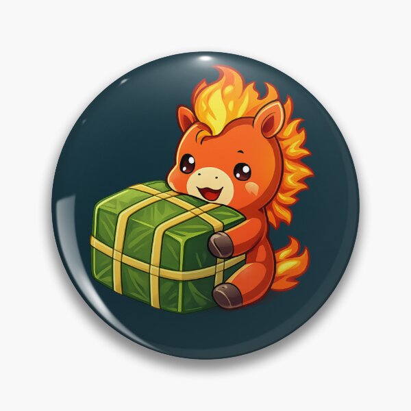 Item preview, Cute Fire Horse Bánh Chưng – Vietnamese Tết 2026 designed and sold by PunchDrop.