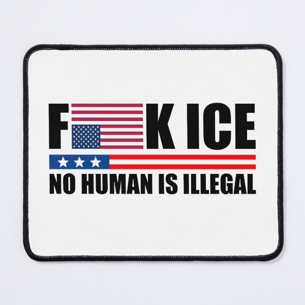 Item preview, F ICE No Human is Illegal - American Flag Upside Down designed and sold by PixVib.