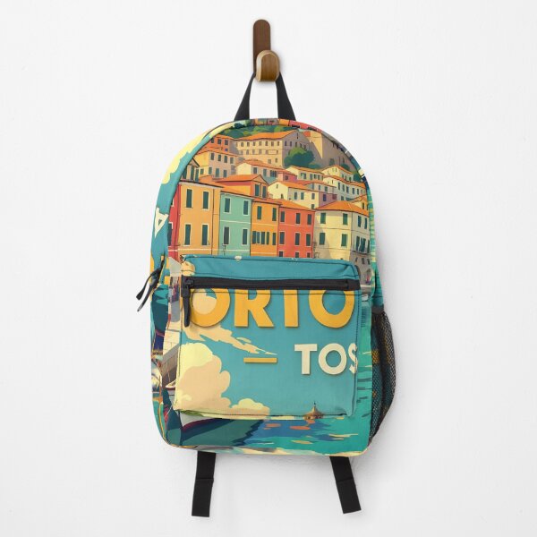 Item preview, Porto Ercole, Tuscany, Italy: Vintage-Style Painterly Travel Poster designed and sold by LSVart.