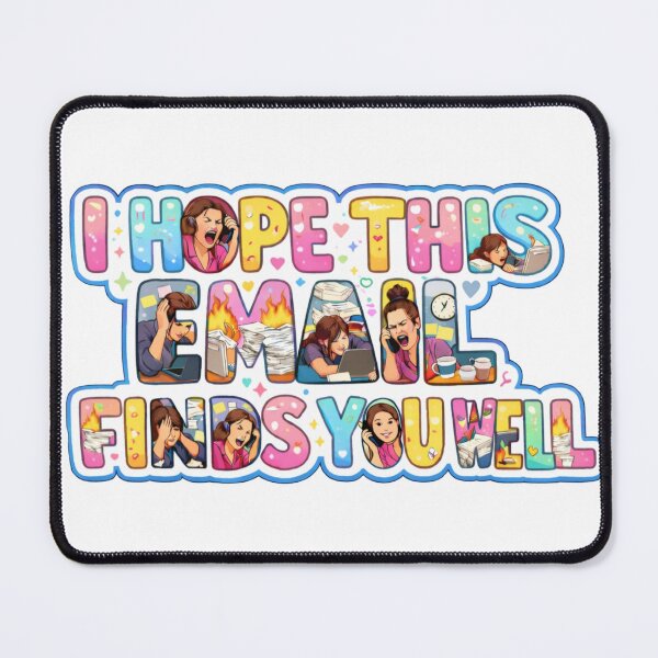 Item preview, Secretary Email Meme Burnout Office Humor Illustration Art designed and sold by ArcanePrintsxo.