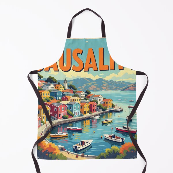 Item preview, Sausalito, California, USA: Vintage-Style Painterly Travel Poster designed and sold by LSVart.