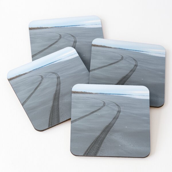 Item preview, Tire tracks on the beach Westport Washington designed and sold by lisavonbiela.