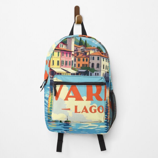 Item preview, Varenna, Lake Como, Italy: Vintage-Style Painterly Travel Poster designed and sold by LSVart.